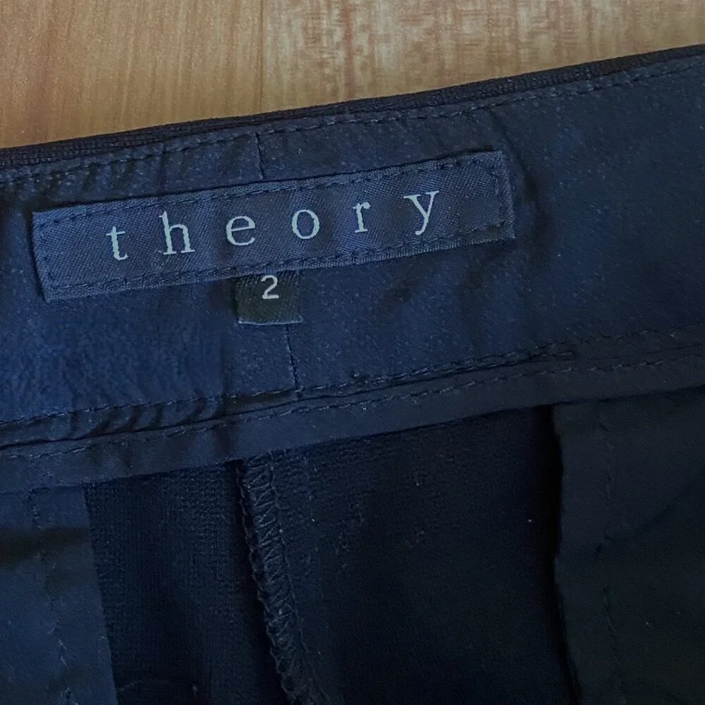 Theory Solid black pants with ankle zip - Picture 6 of 14